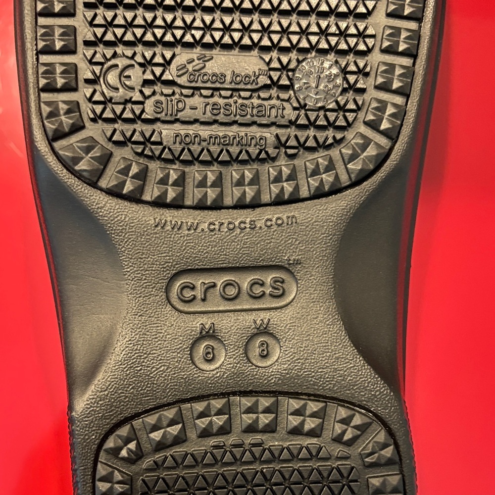 CROCS Black Dual Comfort Slip-Ons - Picture 7 of 7